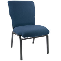 Flash Furniture EPCHT-101 Advantage Navy Discount Church Chair - 21 in. Wide